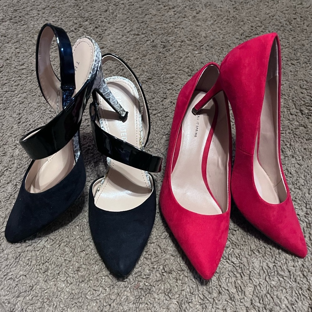 Elegant Black and Red Women's Heels